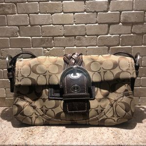 Tan and Brown Small Coach Purse
